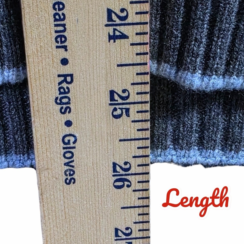 Riccardo Piacenza Pure Cashmere Sweater XL Gray Ribbed V Neck Quiet Luxury - Picture 6 of 6